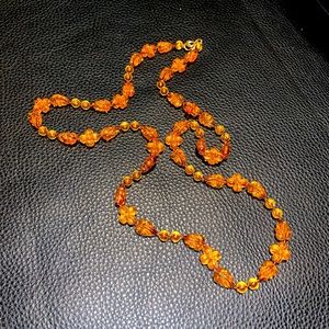 1970’s Sarah Coventry Faux Amber Necklace